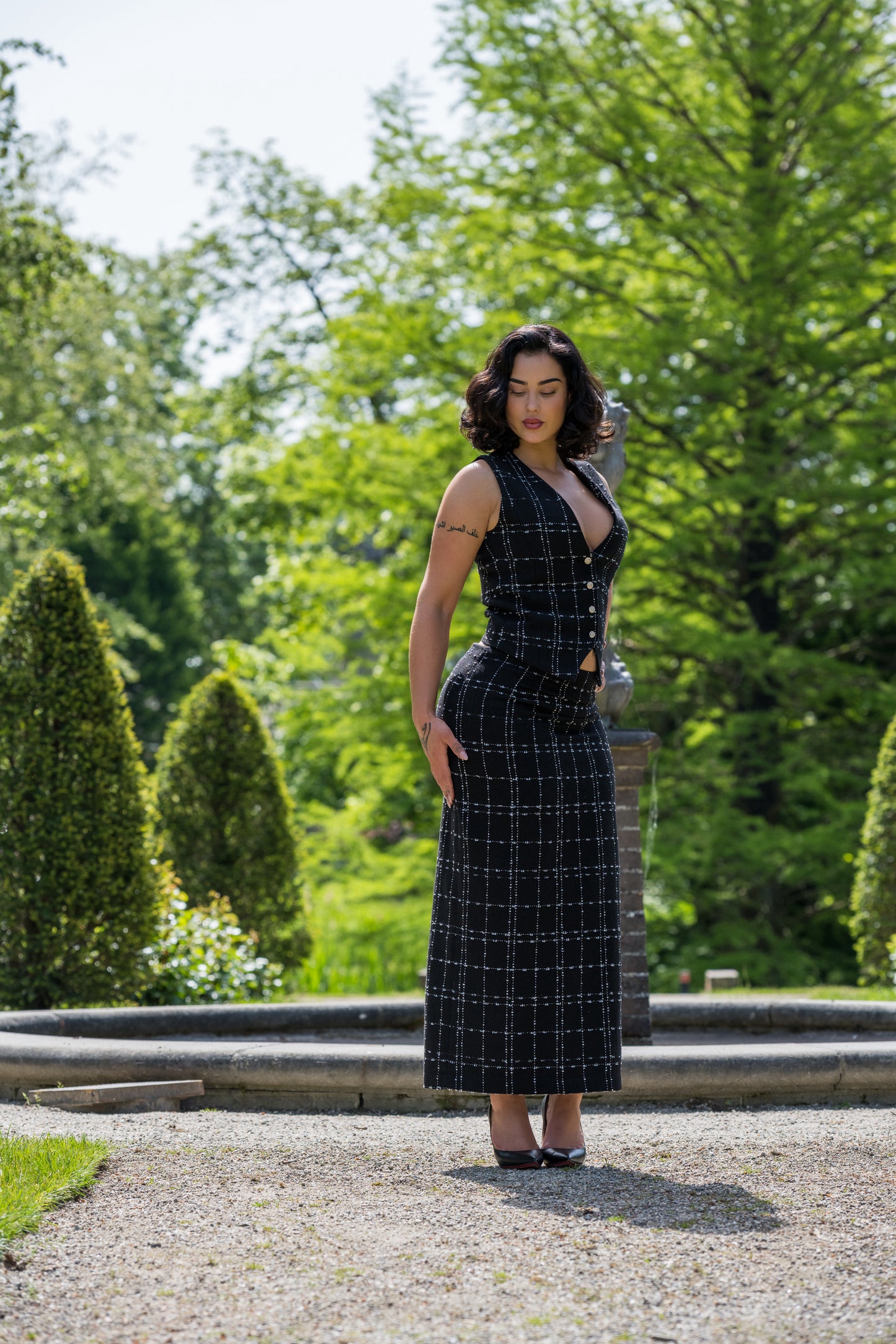Naz Tweed Skirt