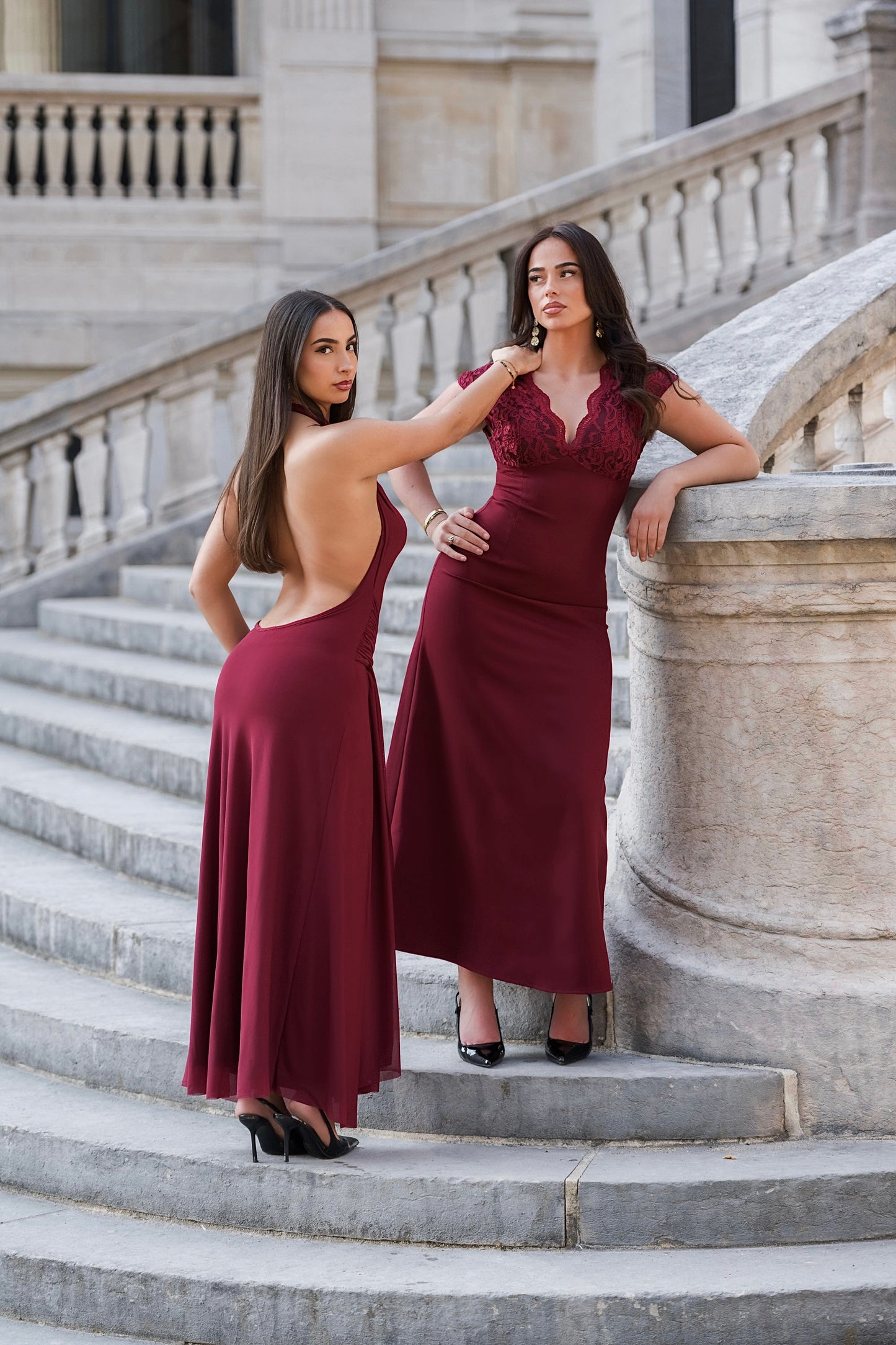 Zarafet Dress - Burgundy Red