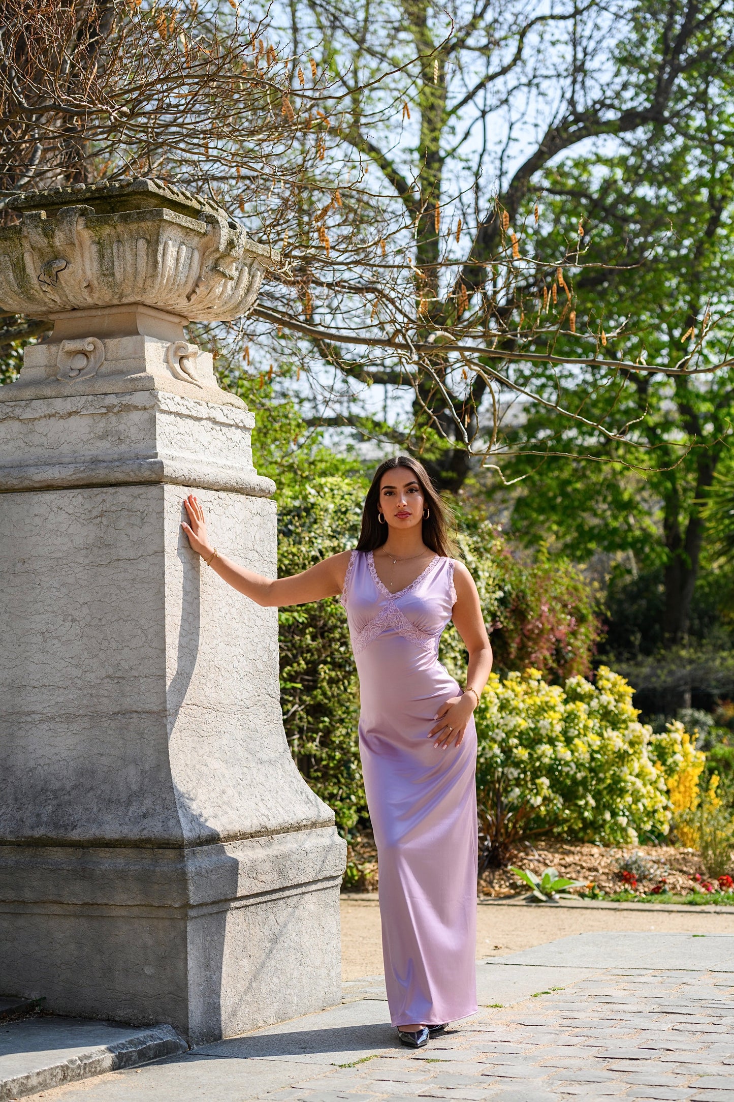 Satin Silk Inci Dress - Rose