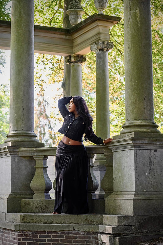Ihtişam Lace Set - Black