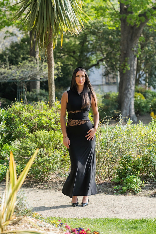 Sade Hooded Dress - Black