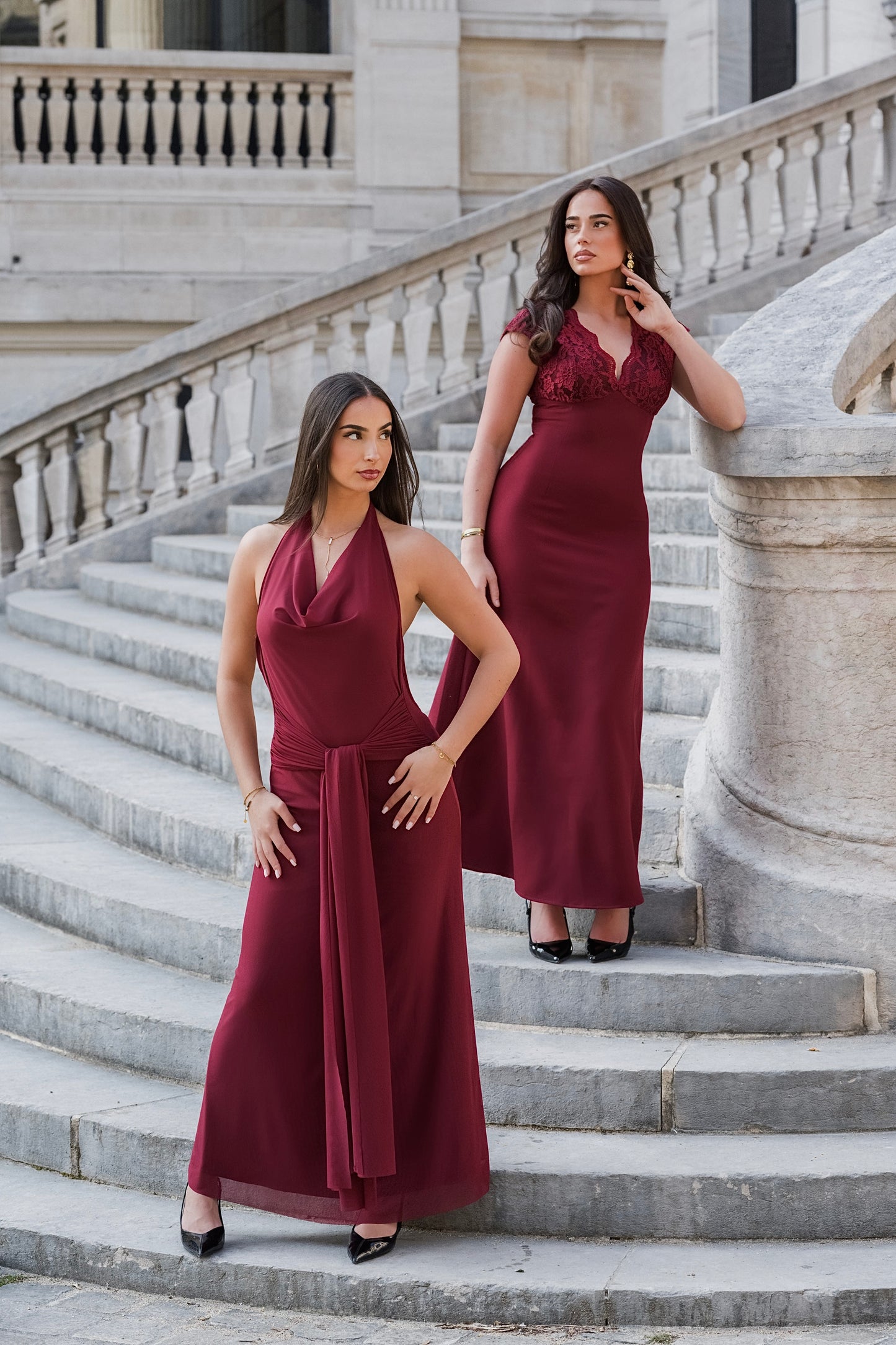 Zarafet Dress - Burgundy Red