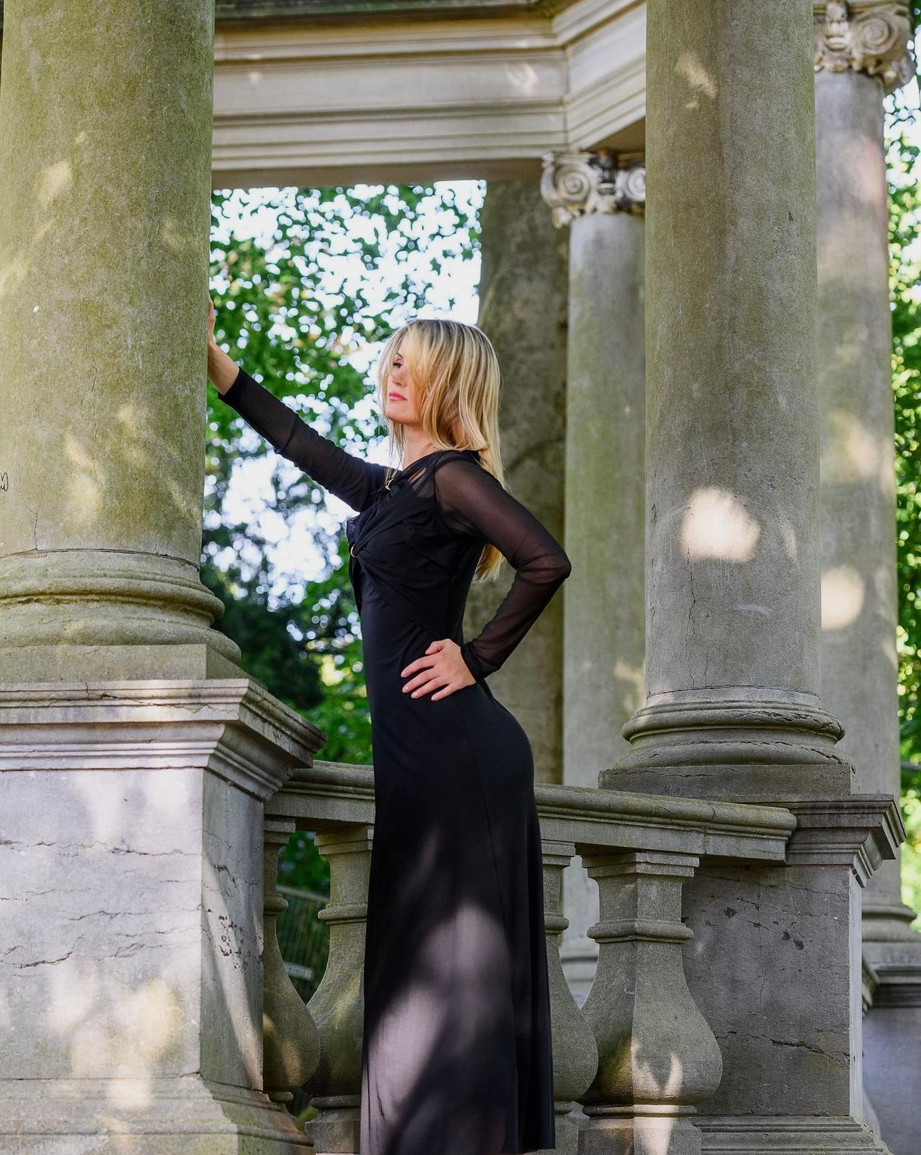 Zarif Dress - Crossed Mesh - Black