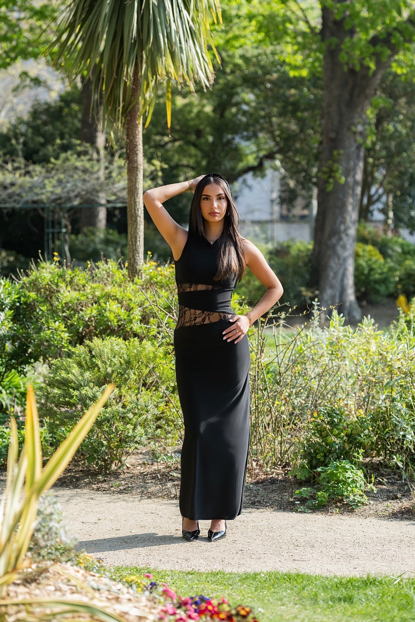 Sade Hooded Dress - Black